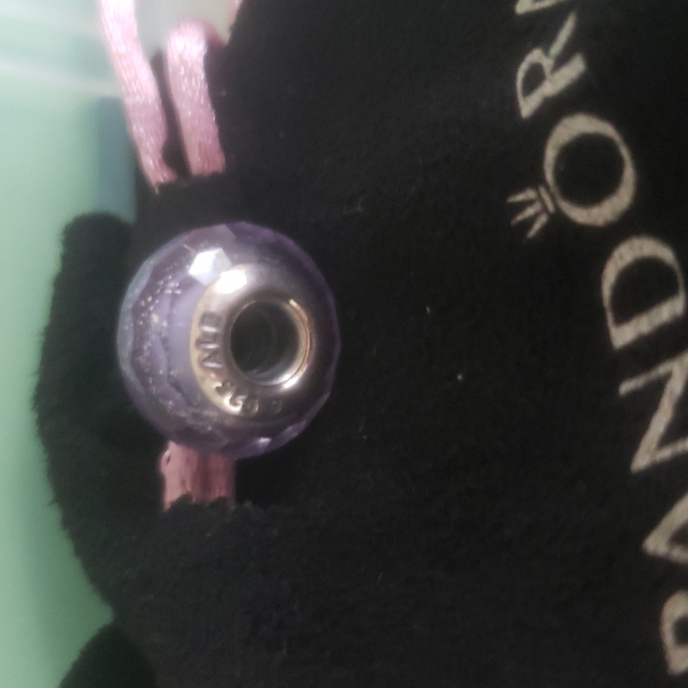 Pandora Purple Shimmer Faceted Murano Glass Charm - Picture 2 of 4